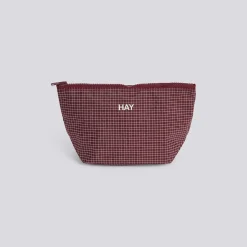 Hay - Grid Pouch - Small - Burgundy