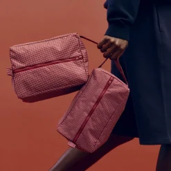 Hay - Grid Wash Bag - Medium - Mørk grøn