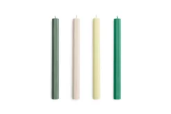 Hay - Hexagon Candle - Greens and whites, Set of 4