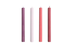 Hay - Hexagon Candle - Reds and bordeaux, Set of 4