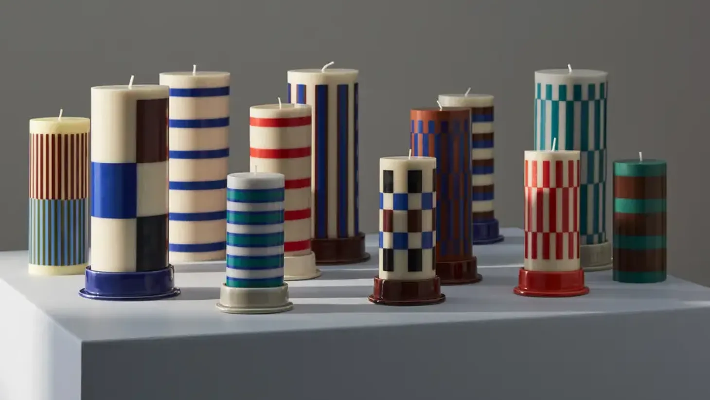 Hay - Lysestage - Column - Large - Lys Blå