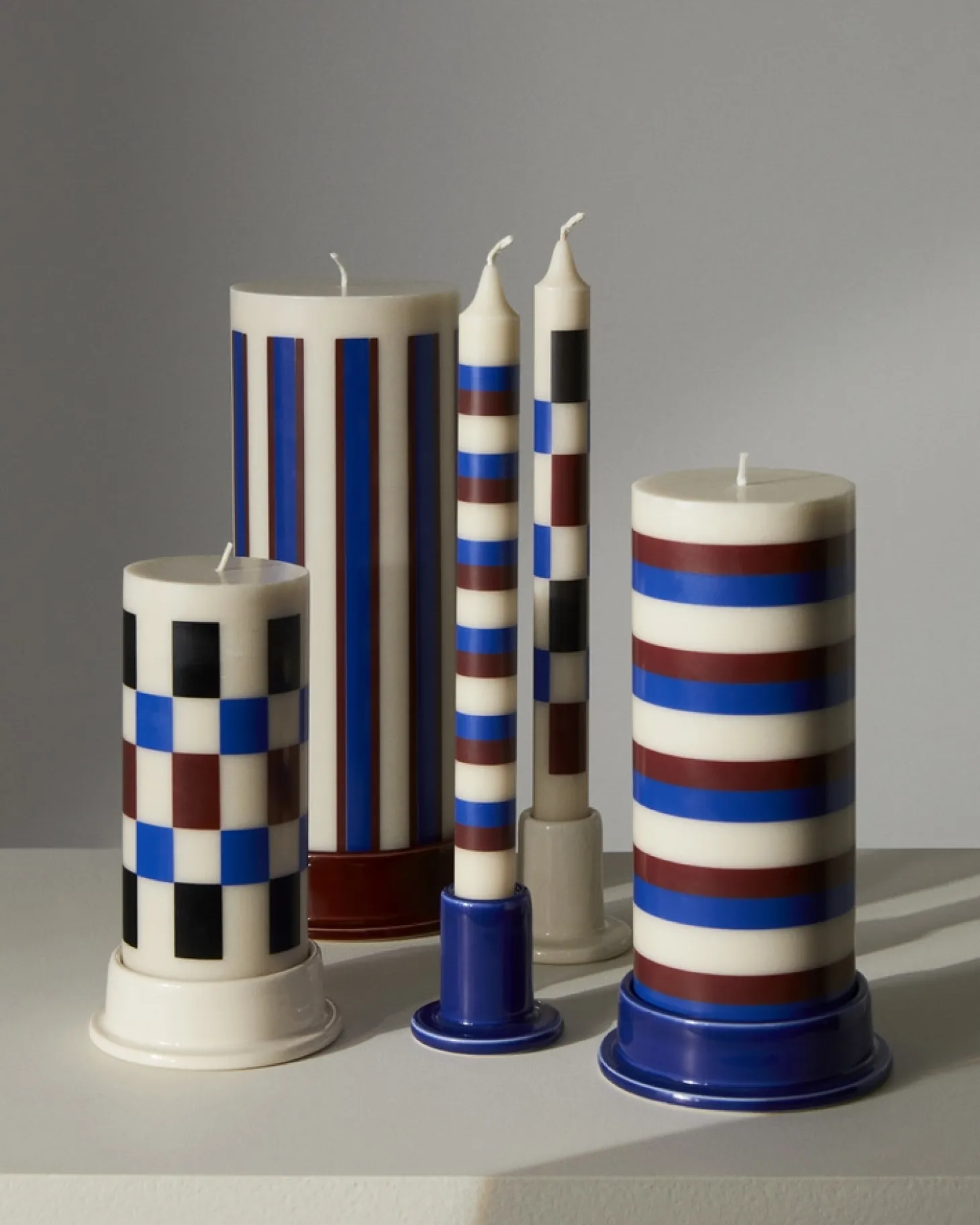 Hay - Lysestage - Column - Large - Lys Blå