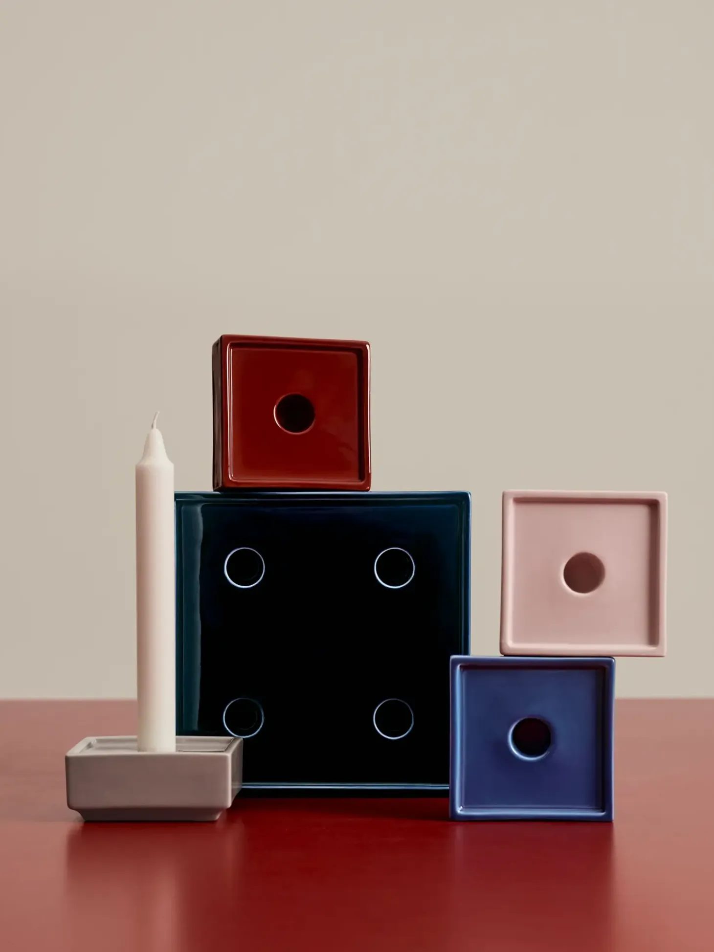 Hay - Lysestage - Mattone Candleholder - Small - Light Grey