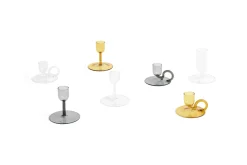 Hay - Lysestage - Tiny - Curved - Clear - Højde 5 cm