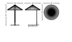 HAY - Matin bordlampe - bright red skærm (large)