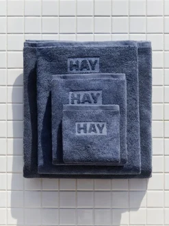 Hay - Mono Hand Towel (Organic) - W50 x L90 - Steel Blue - Steel blue - 229