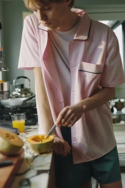 HAY - Outline Pyjama - Kortærmet Skjorte - S/M - Soft Pink