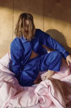 HAY - Outline Pyjama - Langærmet Shirt - M/L - Vivid Blue