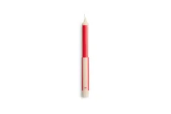 Hay - Pattern Candle - Off-white with red block