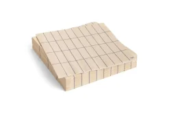 Hay - Pattern Napkins - Off-white and blue grid - Lunch