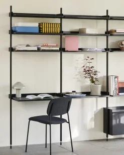 Hay - Reol - Pier System 1061 - 1 kolonne - Sort - 82 X 34 X 209 cm