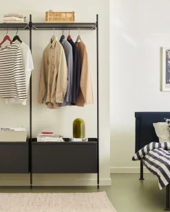 Hay - Reol - Pier System 1002 - 2 kolonner - Sort - 162 X 34 X 209 cm