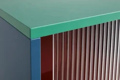 Hay - Reol til Gulv m. Glaslåger - Colour Cabinet - Multi farvet - Høj model, B75 X D39 X H130