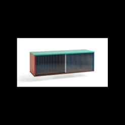 Hay - Reol til Væg med Glaslåger - Colour Cabinet - Multi - Medium