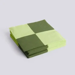 Hay - Servietter - Dinner - 20 stk. 40x40 cm - Lys grøn/støvet grøn Tern