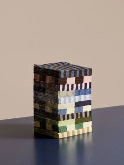 Hay - Servietter - Dinner - 20 stk. 40x40 cm - Lys pink/Mørk blå Striber