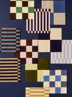 Hay - Servietter - Lunch - 20 stk. 33x33 cm - Lyserød/Mørkeblå Striber