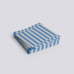Hay - Servietter - Lunch - 20 stk. 33x33 cm - Grå/blå Striber