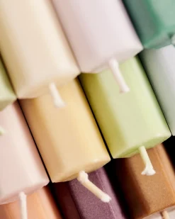 Hay - Stearinlys - Hexagon - Sæt med 4 stk. - Pastel