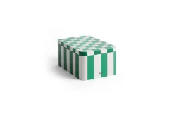 Hay - Tin Container - Green and off-white