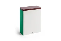 Hay - Tin Container - Off-White, burgundy and green