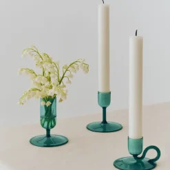 Hay - Tiny Candleholder - Straight - Aqua