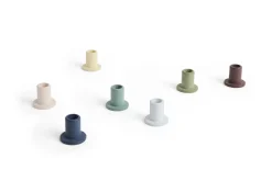HAY - Tube Candleholder S - Concrete - Dusty Green
