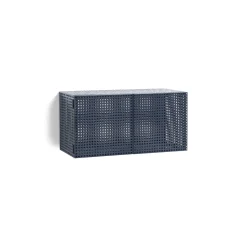 Hay - Vægskab - Perforated Cabinet Wall - Small - Steel Blue - H45 x B89 x D40