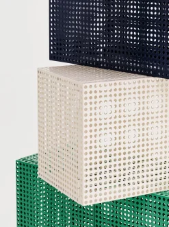 Hay - Vægskab - Perforated Cabinet Wall - Small - Steel Blue - H45 x B89 x D40