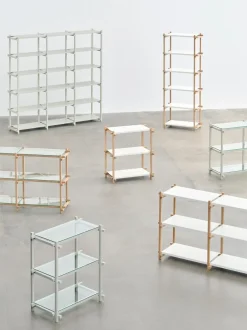 Hay - Woody Shelving 2.0 Column Low - Eg/glas - 3 glashylder