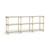 Hay - Woody Shelving 2.0 Column Low - Klar Glas/Eg - 9 hylder