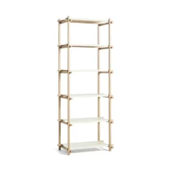 Hay - Woody Shelving 2.0 Column High - Hvid/Eg - 6 hylder