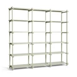 Hay - Woody Shelving 2.0 Column High - Grå - 18 hylder