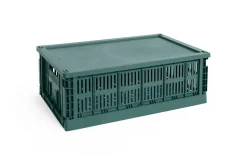 HAY Colour Crate Lid Plastic - Large - Dark green