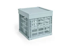 HAY Colour Crate Lid Plastic - Medium Square / Cube - Dusty blue