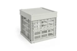 HAY Colour Crate Lid Plastic - Medium Square / Cube - Grey