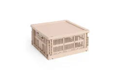HAY Colour Crate Lid Plastic - Medium Square / Cube - Powder