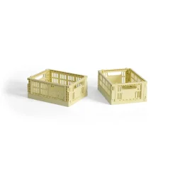 HAY Colour Crate Mini - Set of 2 - Dusty yellow