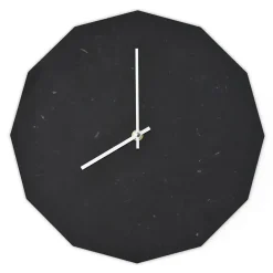 Hemverk - Marble Nero Vægur, Sølv Ø28