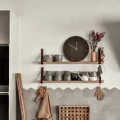 Hemverk - Vægur - Dark Oak - Mørk Eg/Guld - Ø38 cm