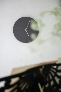 Hemverk - Vægur - Gunpowder - Sort/Sølv - Ø38 cm