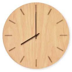 Hemverk - Vægur - Light Oak - Eg/Sort - Ø38 cm