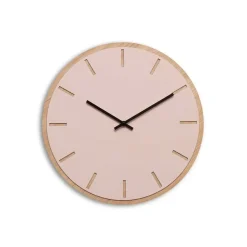 Hemverk - Vægur - Lys Eg/Powder Dusty Rose - Sorte visere - Ø38 cm