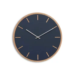 Hemverk - Vægur - Lys Eg/Smokey blue - Sølv visere - Ø38 cm