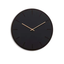 Hemverk - Vægur - Mørk Eg/Sort - Kobber visere - Ø38 cm