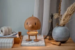 Hoptimist - Lampe i eg - Large - 15,5 cm høj