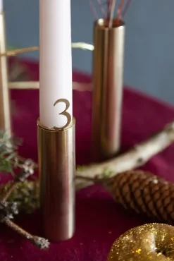 Hove Home - Adventstal til lysestager - Brass