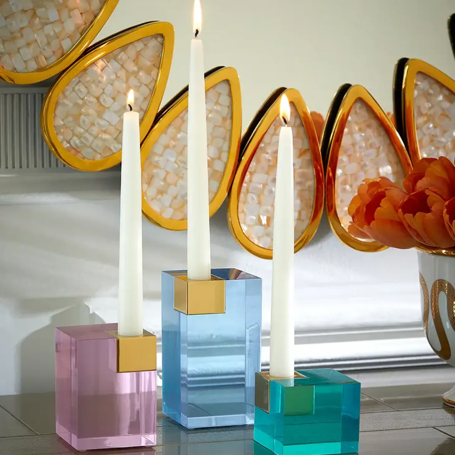 Jonathan Adler - Lysestage - Monte Carlo - Blå - Large