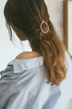 JUKSEREI - Dot hårspænde - Guld