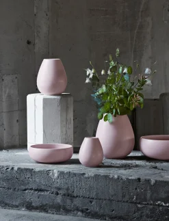 Knabstrup Kemarik - Earth vase H 24 cm dusty rose
